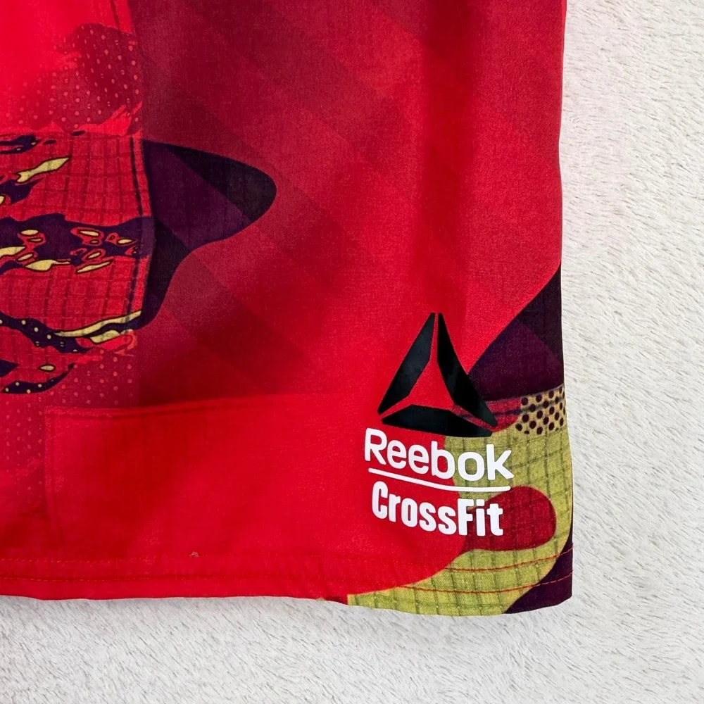 Reebok Super Nasty Speed CrossFit Training Gym Shorts Mens M Red Camo AJ1505